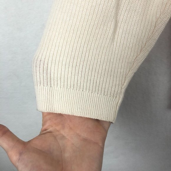 LOFT Women's Plus Size 16/18 Cream Cowl Neck Wool Blend Knit Tunic Sweater - Picture 4 of 6